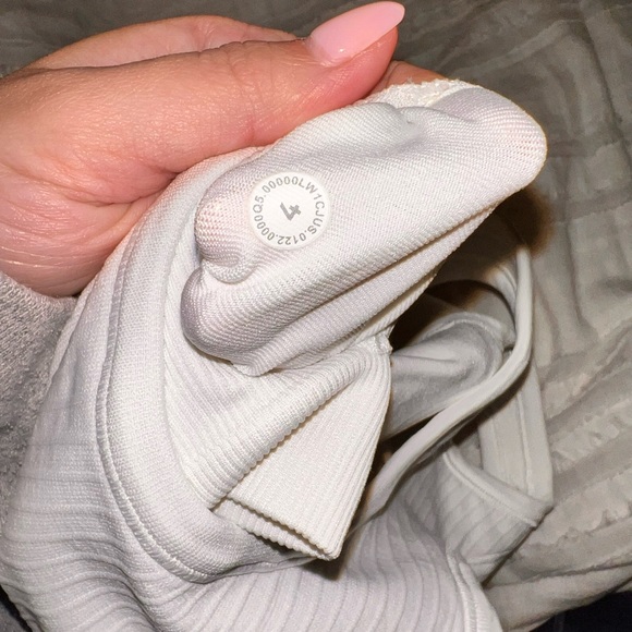 Cropped White Lululemon Tank - Picture 1 of 3
